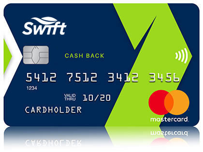 Blue and Green Swift Capital Personal Mastercard